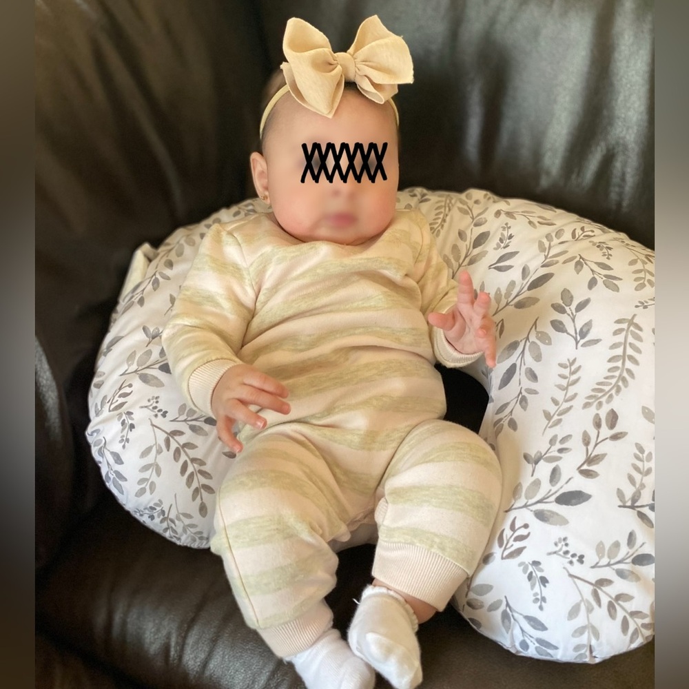 Ralph Lauren Pink and White Baby Onesie